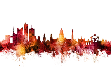 Brussels Belgium Skyline