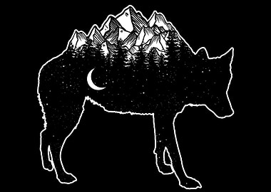 Wolf Nature Mountains