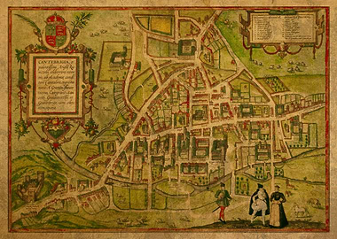 Map of Cambridge UK 1575