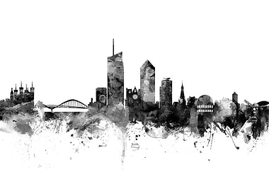 Lyon France Skyline