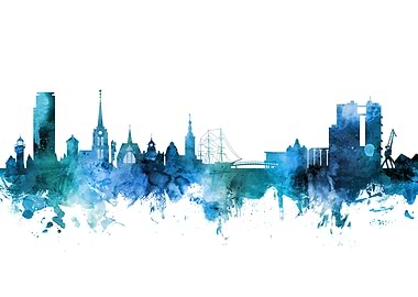 Halmstad Sweden Skyline