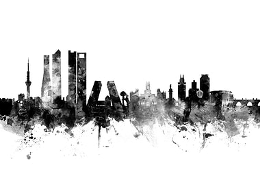 Madrid Spain Skyline