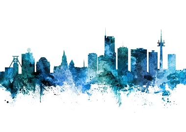 Essen Germany Skyline