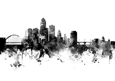 Des Moines Iowa Skyline