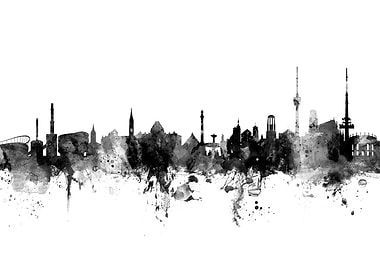 Stuttgart Germany Skyline