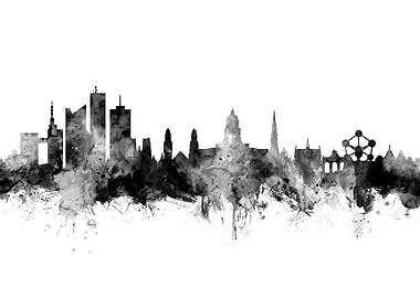 Brussels Belgium Skyline