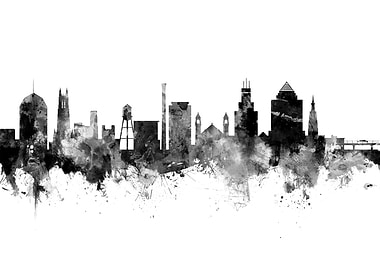 Durham NC USA Skyline