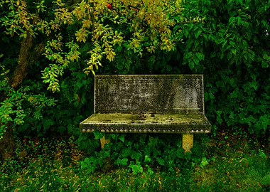 Old stone bench