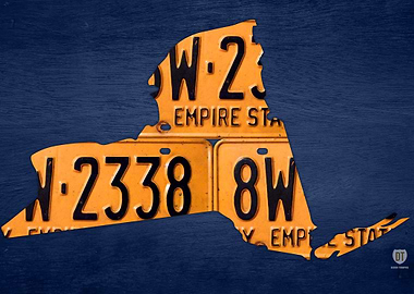 New York License Plate Map