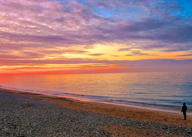 Cromer Beach At Sunset