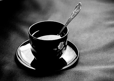 Cup of tea on a saucer