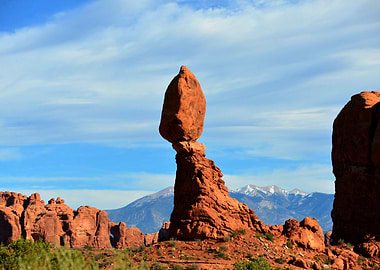 Balanced rock and sky