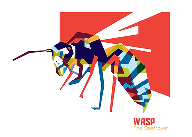 Wasp colorful