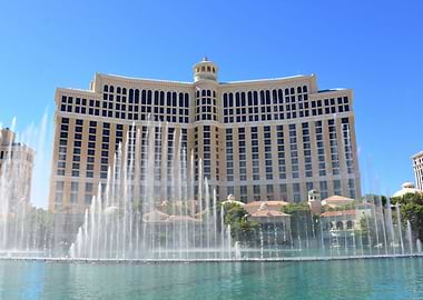 The Bellagio and fountains