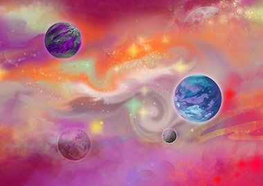 Orange Nebula planets no 3