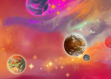 Orange Nebula planets no 1