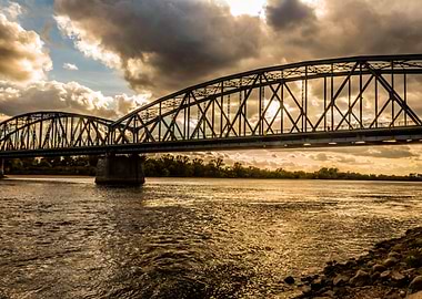 Dusk in the river Poland