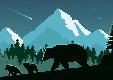 Mountains Bears
