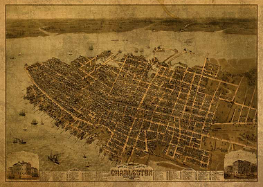 Charleston SC Map 1872