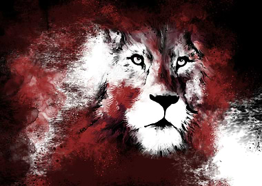 Abstract African Lion