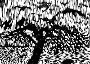 Black Ravens on a Field