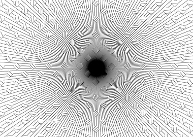 Black White I TILE ART