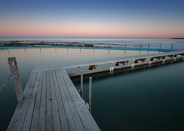 Sunset over Narrabeen Pool
