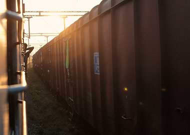 Sun Through the Trains