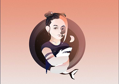 Bullied girl and the Shark