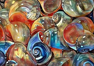 Seashell colorful pattern