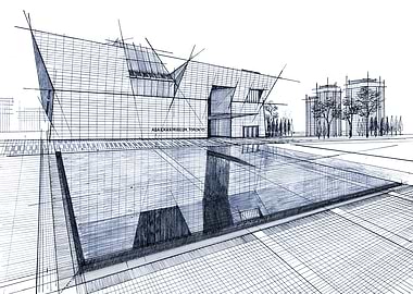Hand Drawn AgaKhan Museum