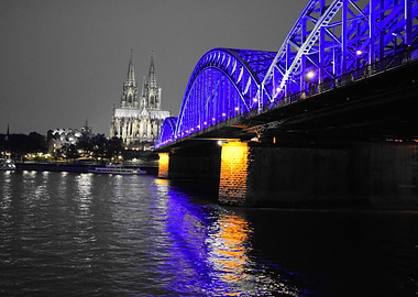 Blue Cologne at night