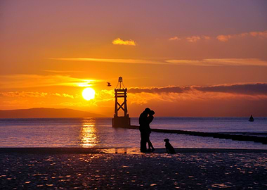 romance in the sunset