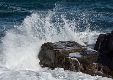 Sea waves and stormy sea