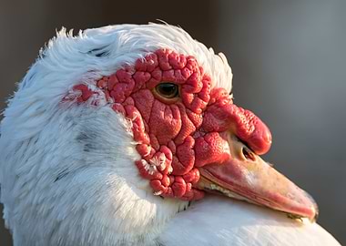 Muscovy duck on pond