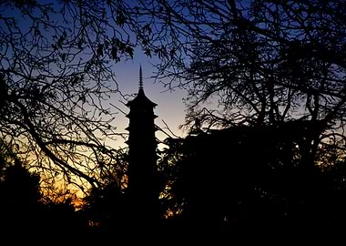 Kew Pagoda at Sunset