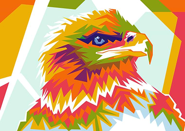 Eagle in Syle WPAP Pop Art