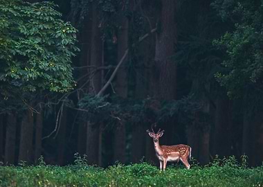 Forest and deer