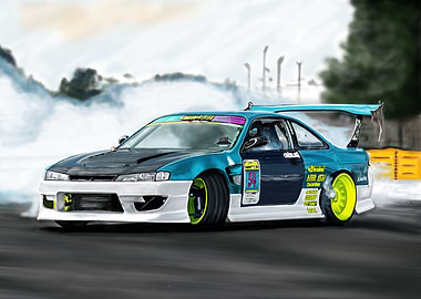 Nissan 200 SX Drifting