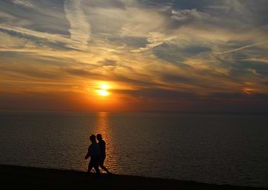 Rhossili walk at sunset