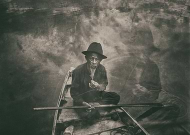 FIsherman Double exposure