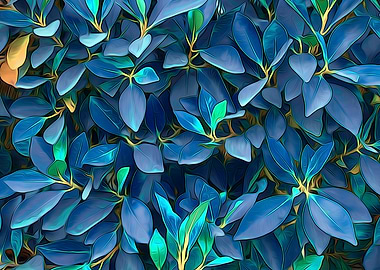 Lovely Blue Leaves