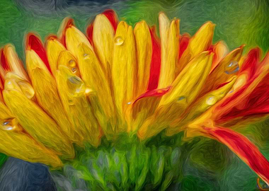 Flower With Raindrops