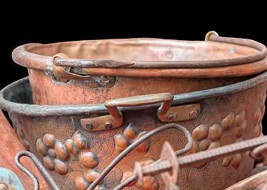 old copper pot