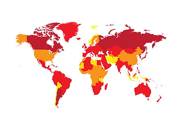 World map red and yellow2