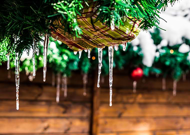 Winter Snow Present Icicle