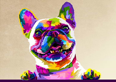 french bulldog pop art