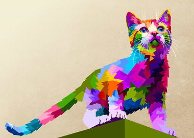 cute cat standing on top