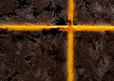 Frosty Brass Framed window