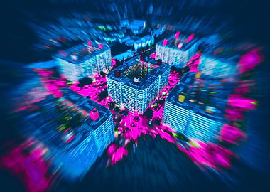 Buildings block drone view